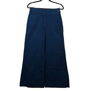 & Other Stories Blue High-Waisted Wide Leg Trousers Size 4